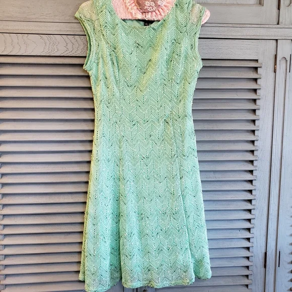 Sharagano Dresses | Sharagano Women's Mint Green Dress Size 6 | Color: Black/Green | Size: 6 | Kylafagan's Closet